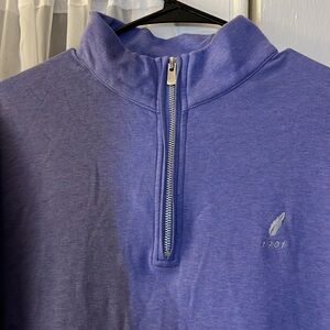 Peter Millar Crown Stretch Cotton Half Zip Sweatshirt Men’s Large Purple